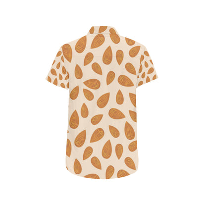 Almond Pattern Print Design 03 Men's Short Sleeve Button Up Shirt