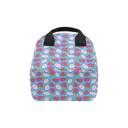 Dragonfruit Pattern Print Design DF04 Insulated Lunch Bag