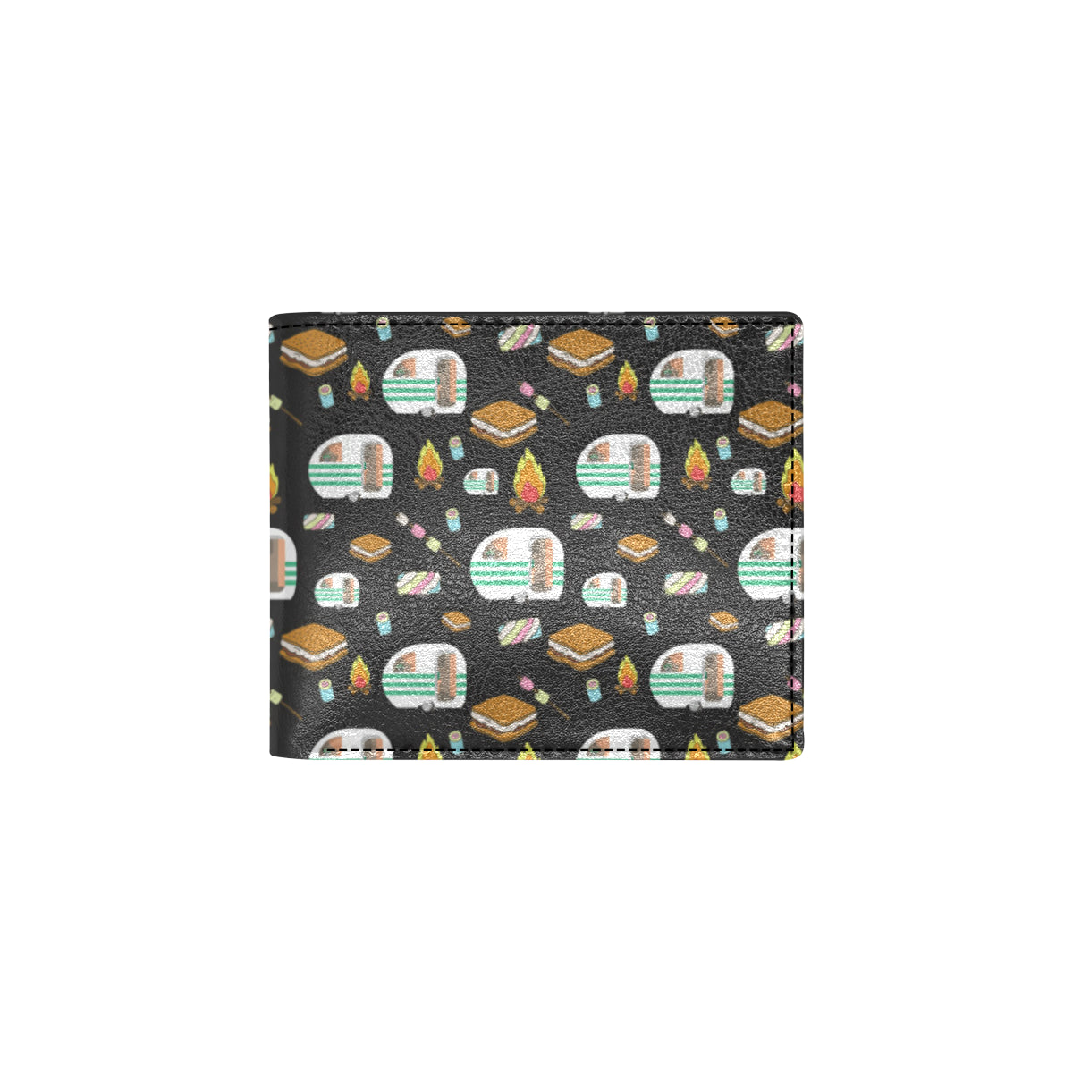 Camper marshmallow Camping Design Print Men's ID Card Wallet