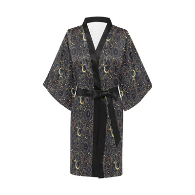 Celestial Pattern Print Design 04 Women's Short Kimono