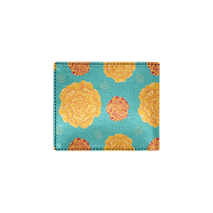 Marigold Pattern Print Design 02 Men's ID Card Wallet