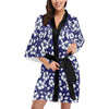 Hibiscus Pattern Print Design HB010 Women Kimono Robe