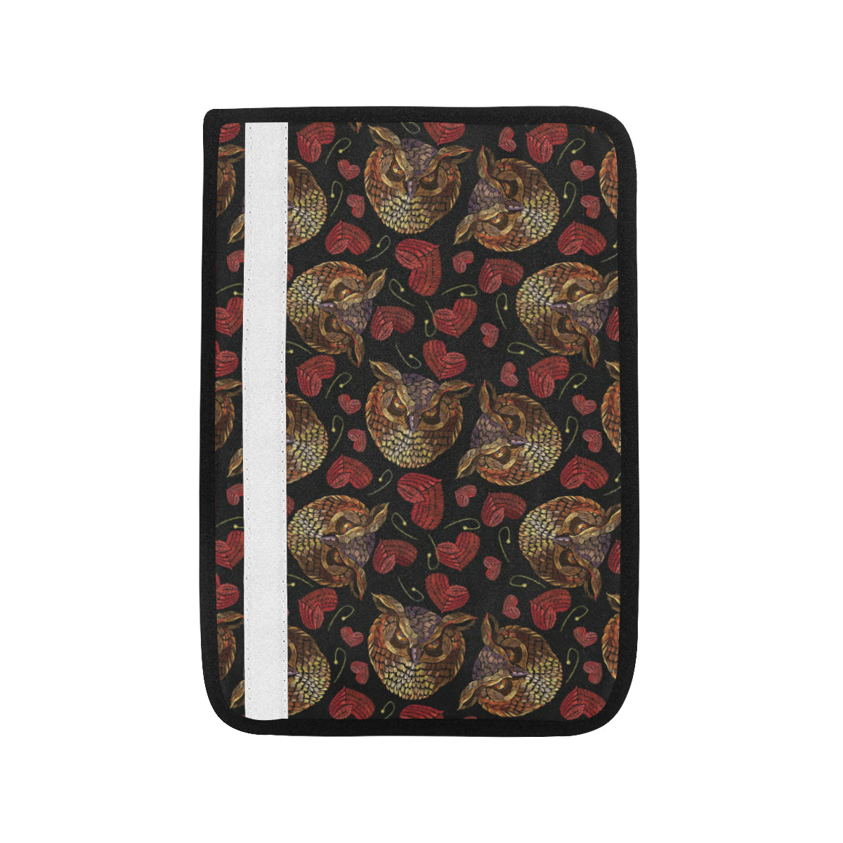 Owl Pattern Print Design A08 Car Seat Belt Cover