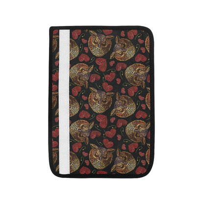 Owl Pattern Print Design A08 Car Seat Belt Cover