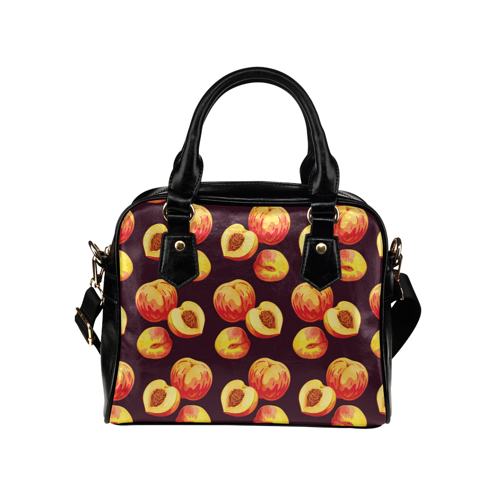 Peach Pattern Print Design A04 Shoulder Handbag