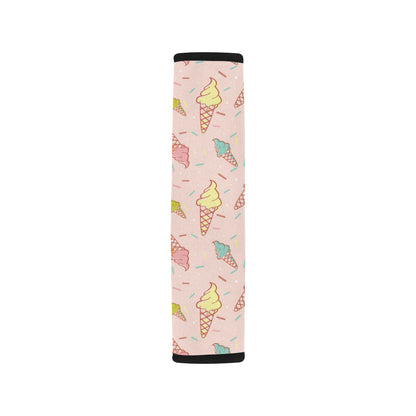 Ice Cream Pattern Print Design 02 Car Seat Belt Cover