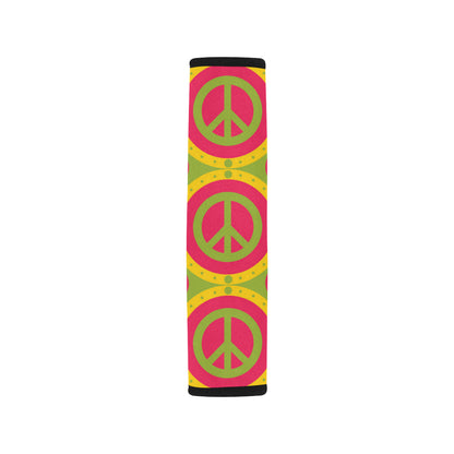 Peace Sign Pattern Print Design A01 Car Seat Belt Cover