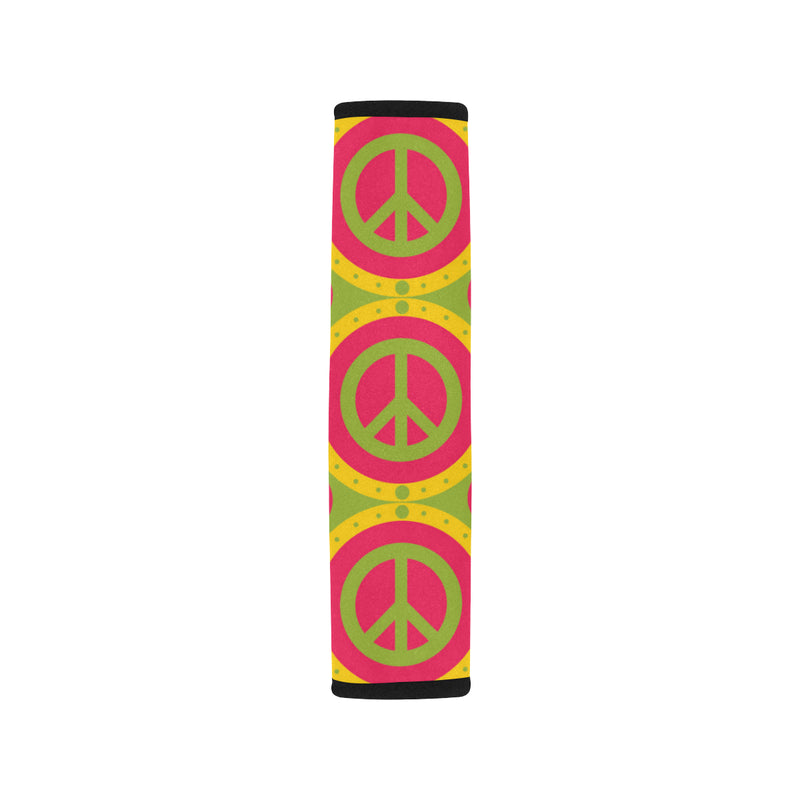 Peace Sign Pattern Print Design A01 Car Seat Belt Cover