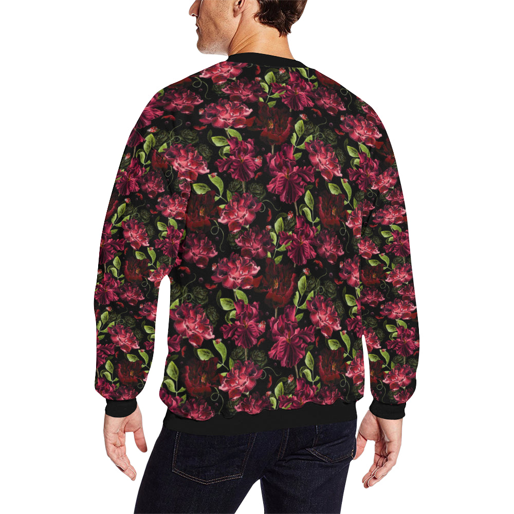 Iris Pattern Print Design IR03 Men Long Sleeve Sweatshirt