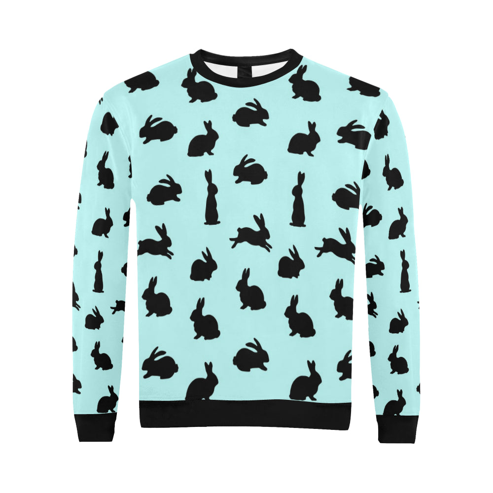 Rabbit Pattern Print Design RB010 Men Long Sleeve Sweatshirt