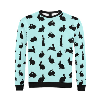 Rabbit Pattern Print Design RB010 Men Long Sleeve Sweatshirt