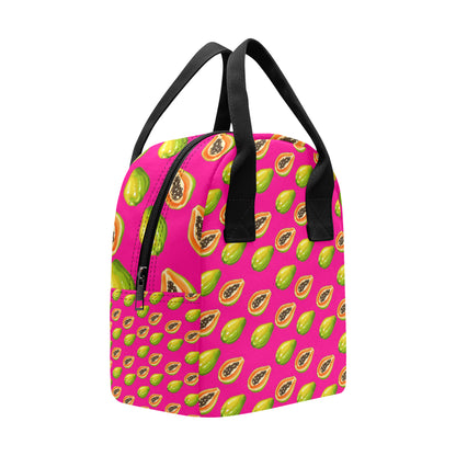Papaya Pattern Print Design PP02 Insulated Lunch Bag