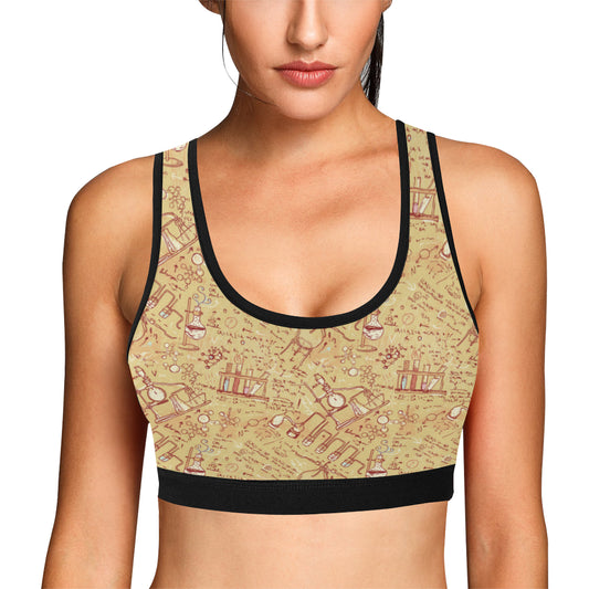 Chemical Pattern Print Design 01 Sports Bra