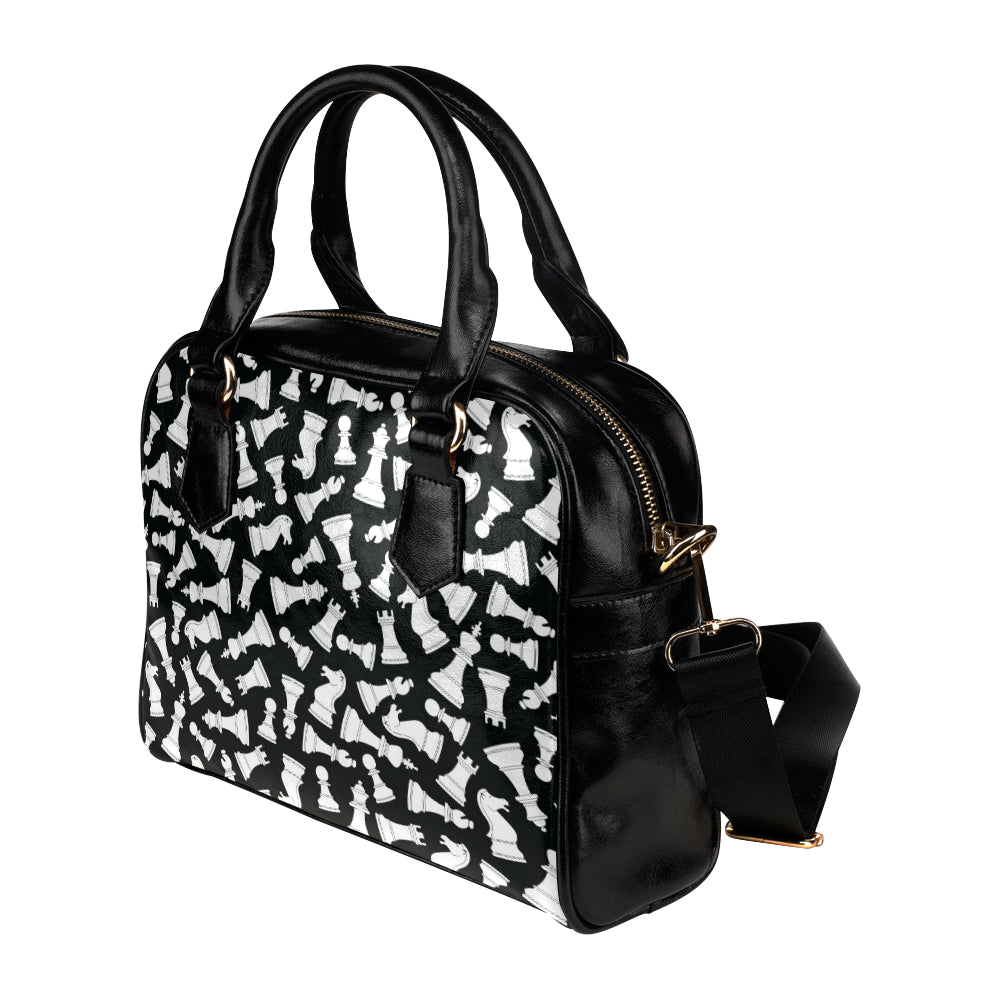 Chess Pattern Print Design 01 Shoulder Handbag