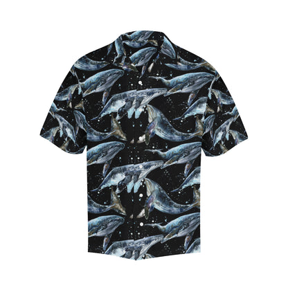 Humpback Whale Pattern Print Design 01 Men's Hawaiian Shirt