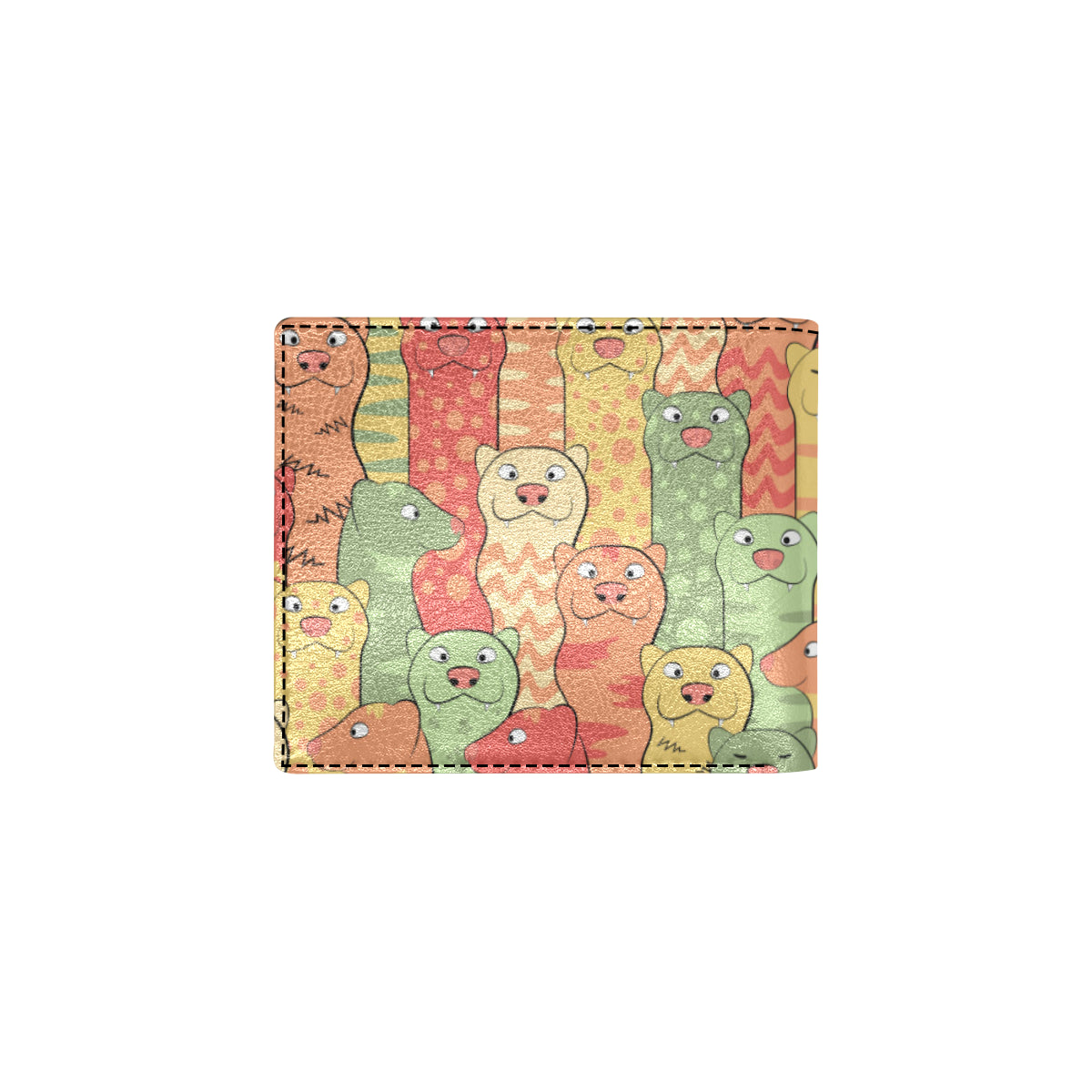 Ferret Pattern Print Design 01 Men's ID Card Wallet