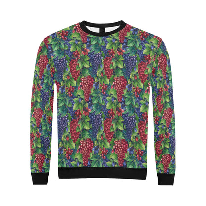 Grape Pattern Print Design GP02 Men Long Sleeve Sweatshirt