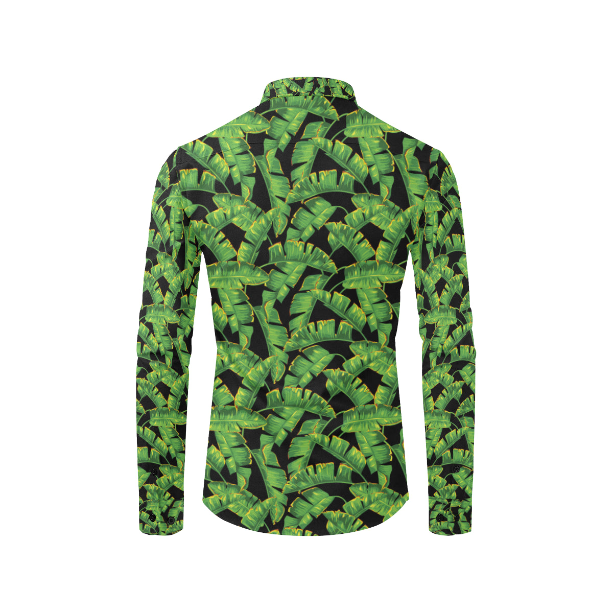 Banana Leaf Pattern Print Design 03 Men's Long Sleeve Shirt
