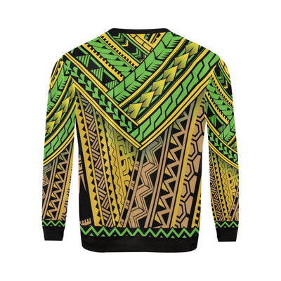 Polynesian Tribal Color Men Long Sleeve Sweatshirt