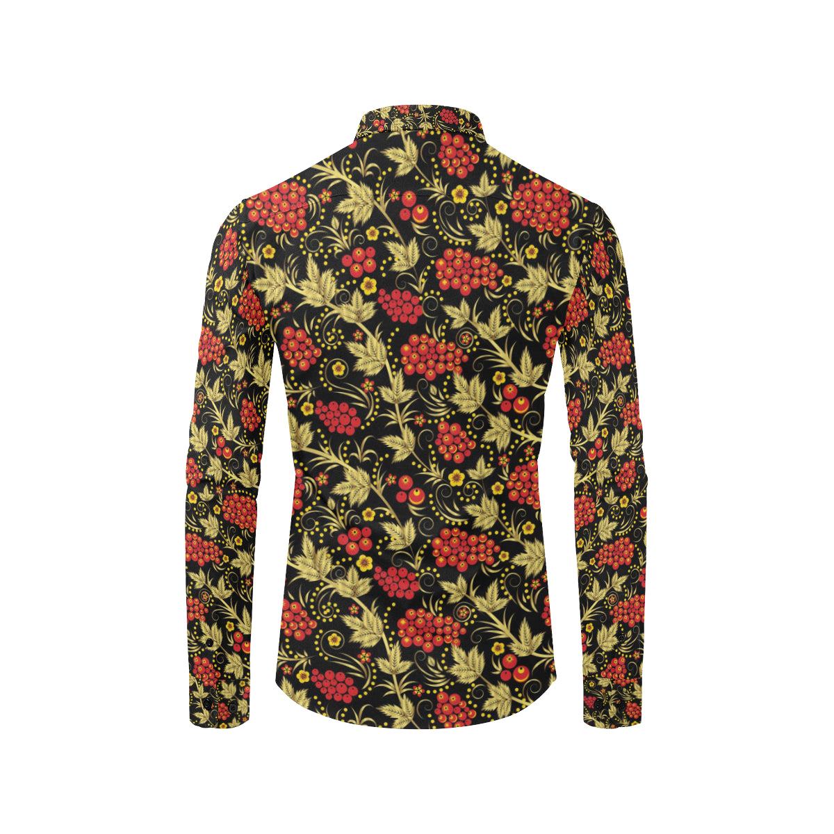 Cranberry Pattern Print Design CB02 Men's Long Sleeve Shirt