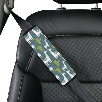 Llama Cactus Pattern Print Design 03 Car Seat Belt Cover