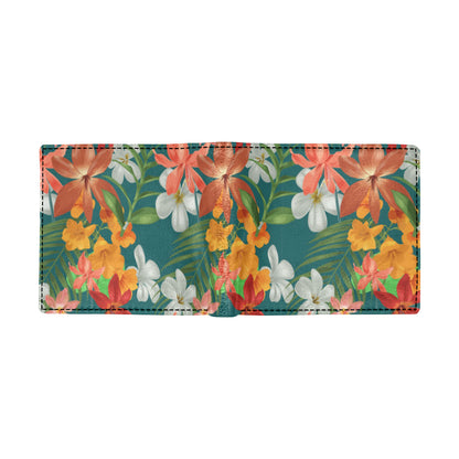 Amaryllis Pattern Print Design AL06 Men's ID Card Wallet