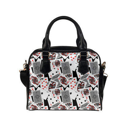 Poker Cards Pattern Print Design A04 Shoulder Handbag