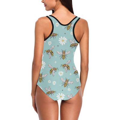 Bee Pattern Print Design BEE010 Women Swimsuit