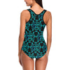 turquoise Tribal Sea Turtle Hawaiian Women Swimsuit