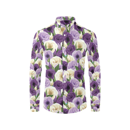 Lisianthus Pattern Print Design LT01 Men's Long Sleeve Shirt