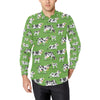 Cow Happy Print Pattern Men's Long Sleeve Shirt