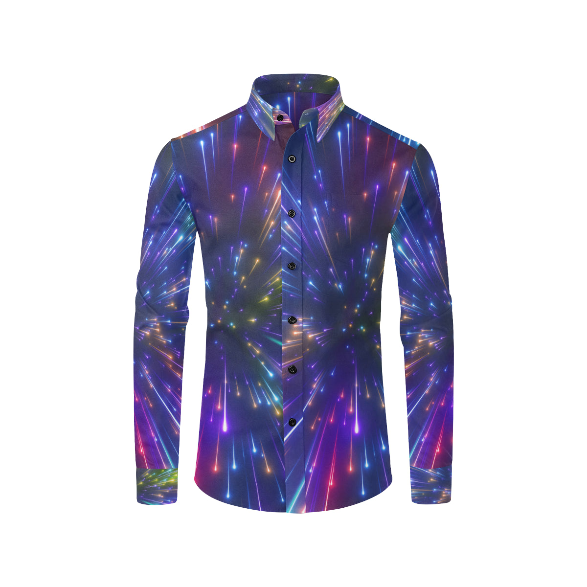 Celestial Rainbow Speed Light Men's Long Sleeve Shirt