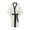 Bull Terriers Pattern Print Design 05 Women's Short Kimono