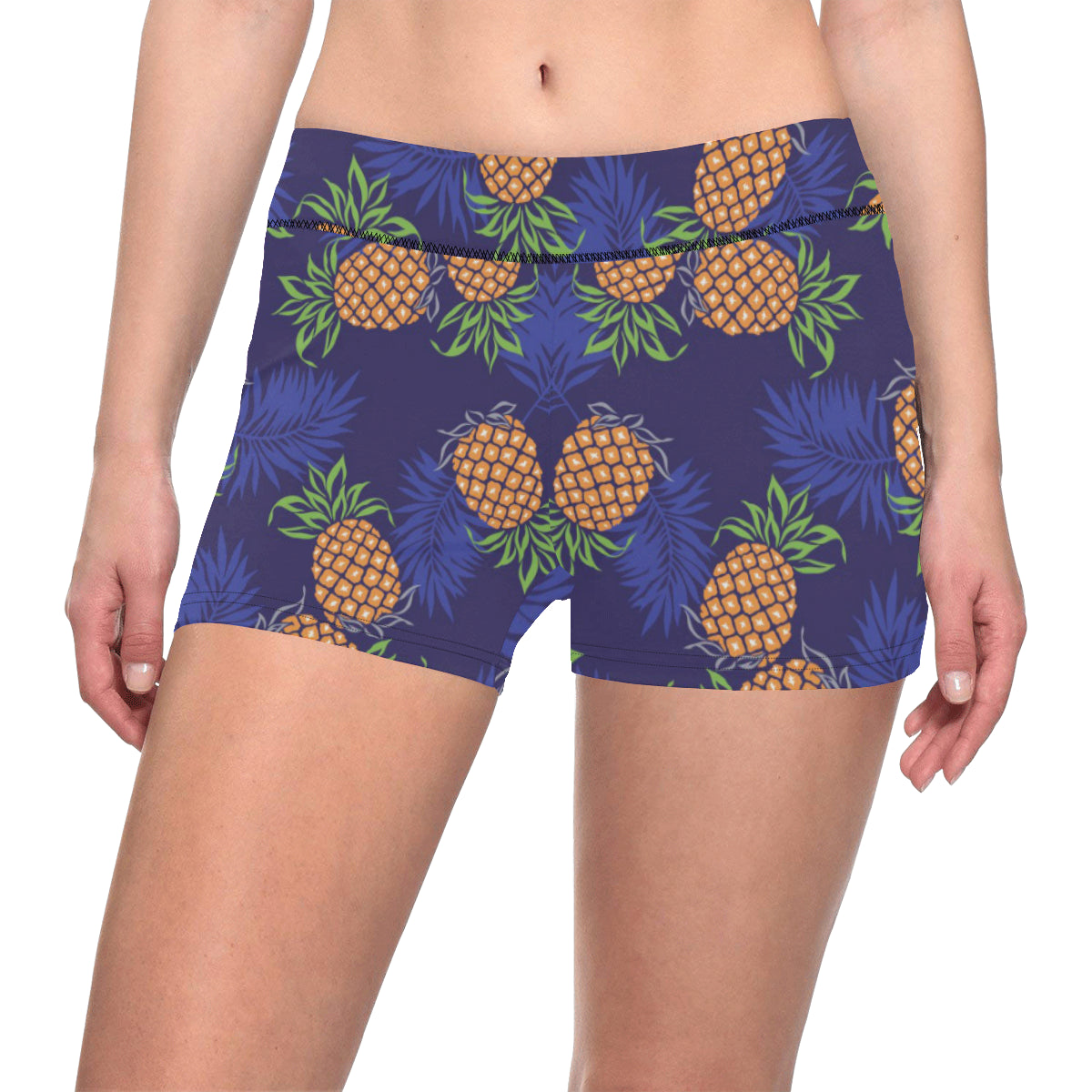 Pineapple Pattern Print Design PP02 Yoga Shorts