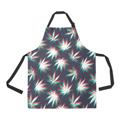 Pot Leaf Pattern Print Design A01 Apron with Pocket