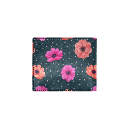 Anemone Pattern Print Design AM08 Men's ID Card Wallet