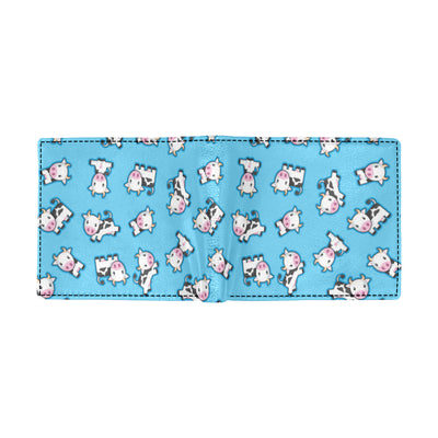 Cow Pattern Print Design 01 Men's ID Card Wallet