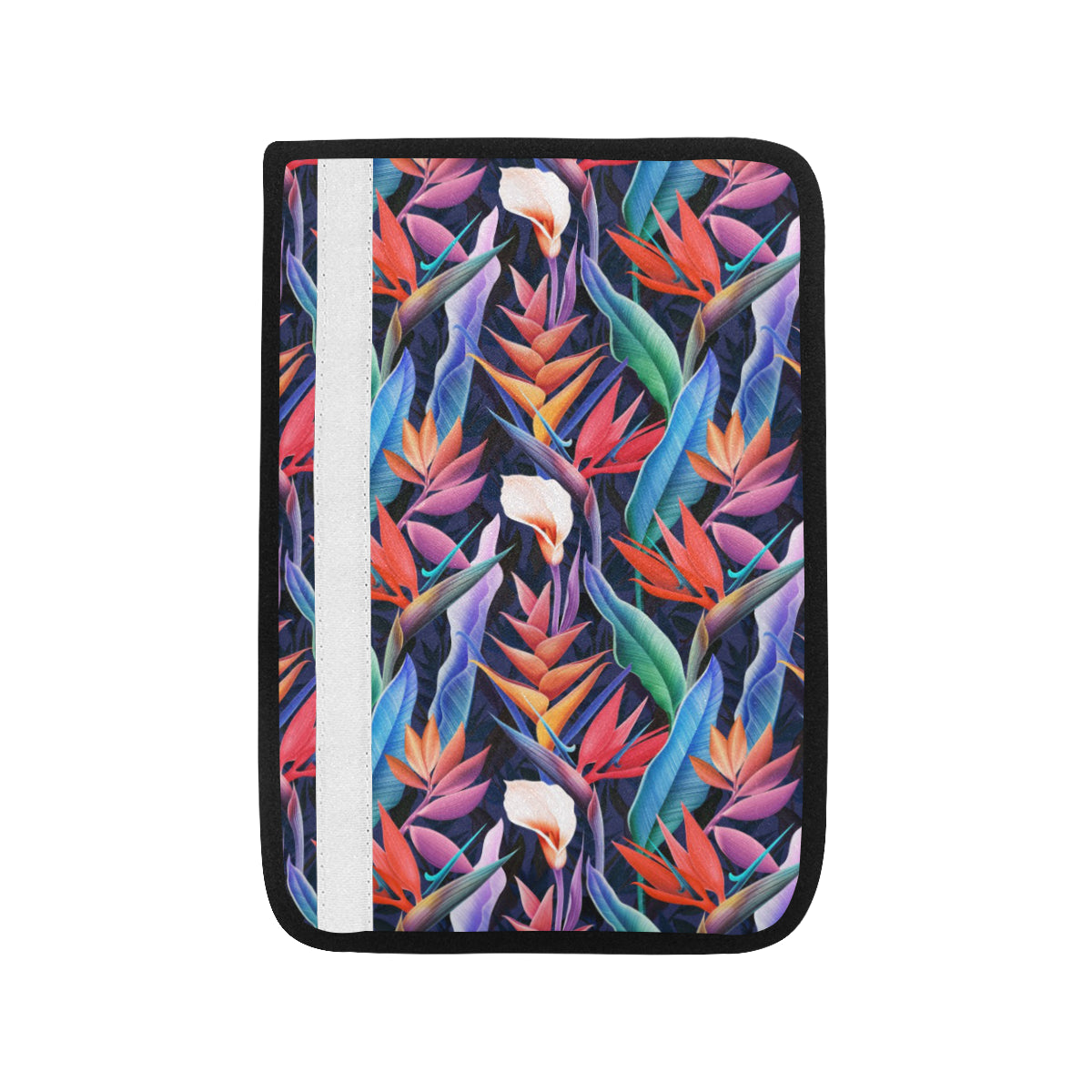Tropical Flower Pattern Print Design TF023 Car Seat Belt Cover