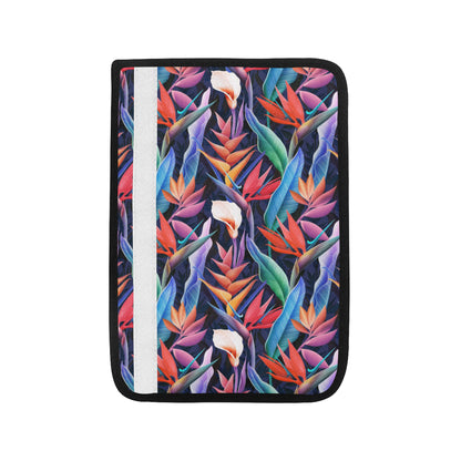 Tropical Flower Pattern Print Design TF023 Car Seat Belt Cover