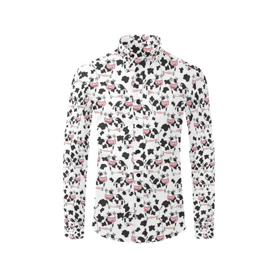 Cow Pattern Print Design 02 Men's Long Sleeve Shirt