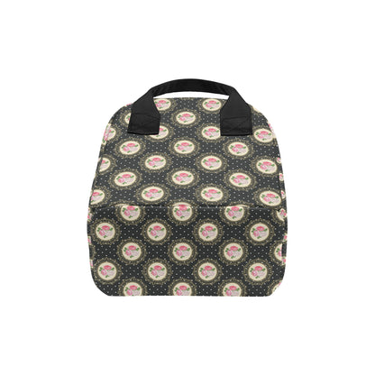 Rose Pattern Print Design RO015 Insulated Lunch Bag