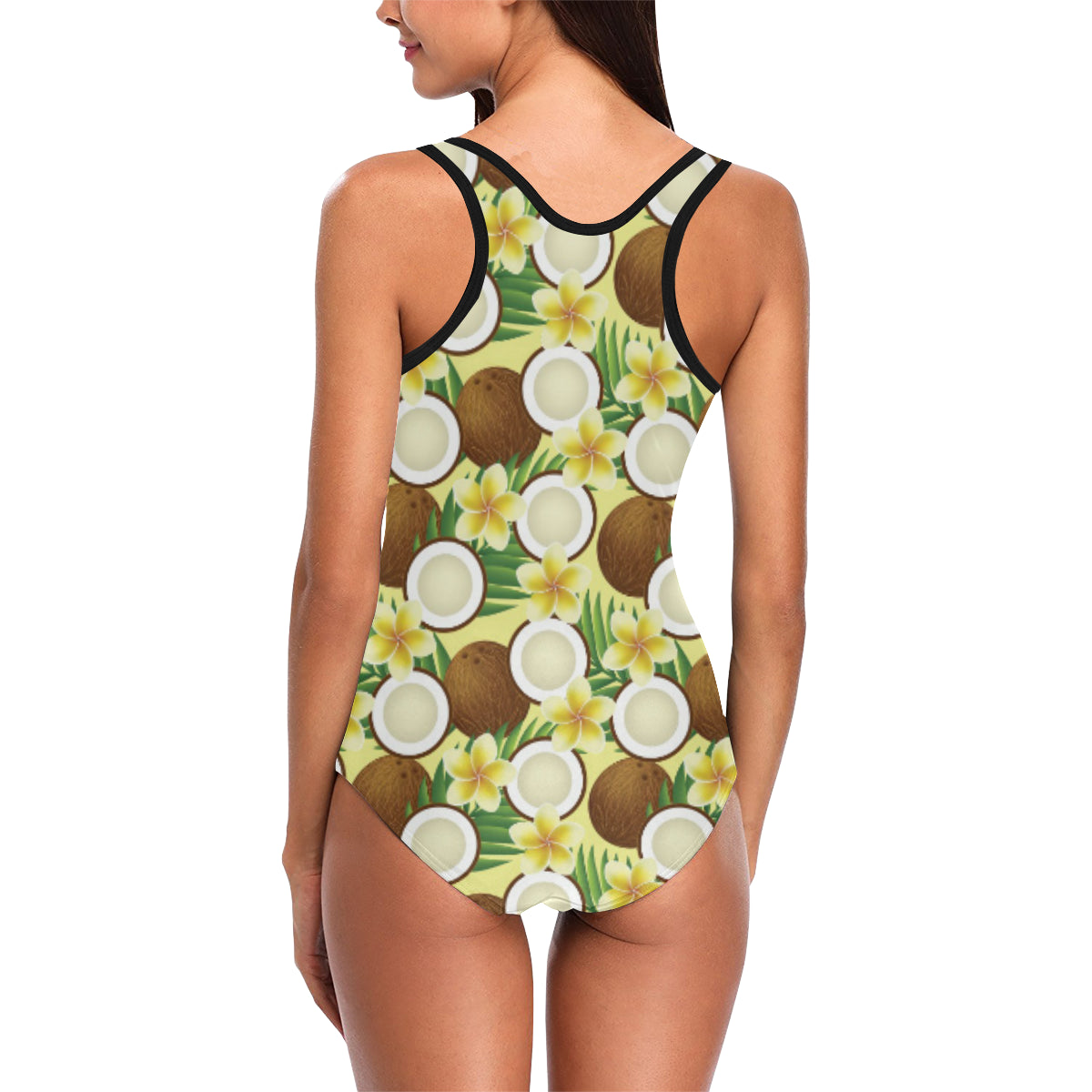 Coconut Pattern Print Design CN02 Women Swimsuit