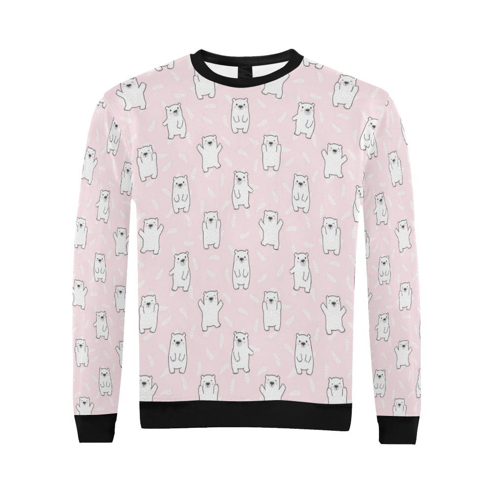 Polar Bear Pattern Print Design PB09 Men Long Sleeve Sweatshirt