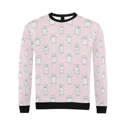 Polar Bear Pattern Print Design PB09 Men Long Sleeve Sweatshirt