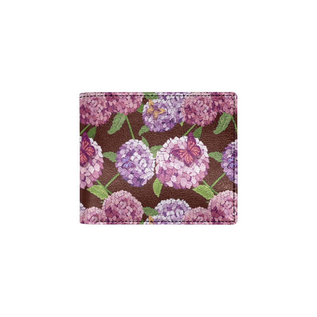 Hydrangea Pattern Print Design HD08 Men's ID Card Wallet