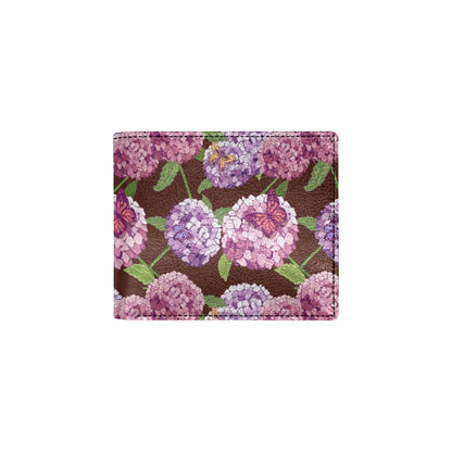 Hydrangea Pattern Print Design HD08 Men's ID Card Wallet