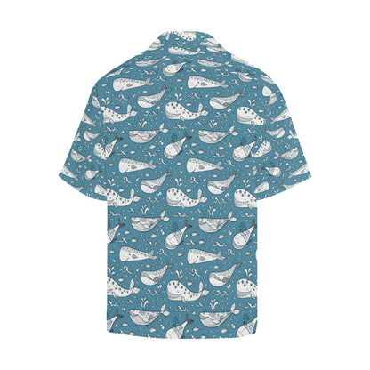 Humpback Whale Pattern Print Design 03 Men's Hawaiian Shirt