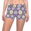 Anemone Pattern Print Design AM013 Yoga Shorts