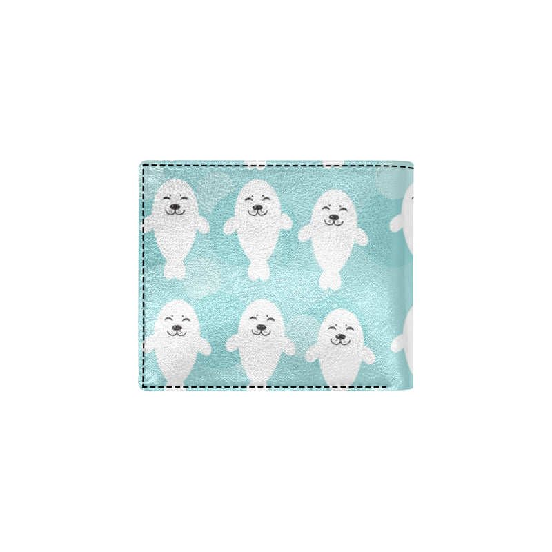 Sea Lion Baby Pattern Print Design 01 Men's ID Card Wallet