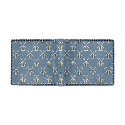 Windmill Pattern Print Design 03 Men's ID Card Wallet